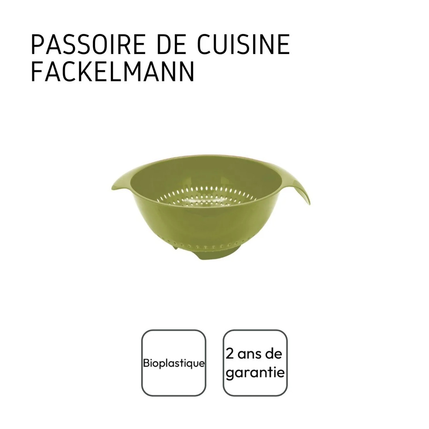 Set de 2 ustensiles de cuisine passoire plastique Fackelmann ZERO