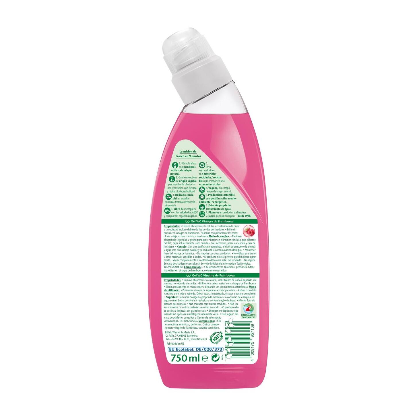 Gel Wc Vinagre Frambuesa Frosch 750Ml