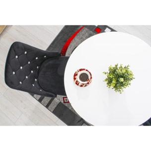 Sedia Amore in velluto nero con cristalli decorativi