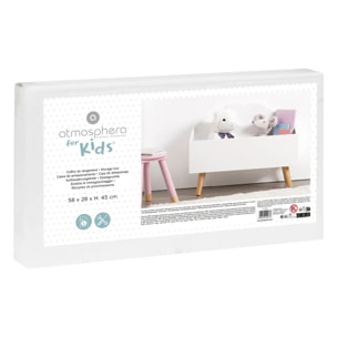 Coffre enfant "Douceur" nuage blanc 58x28cm