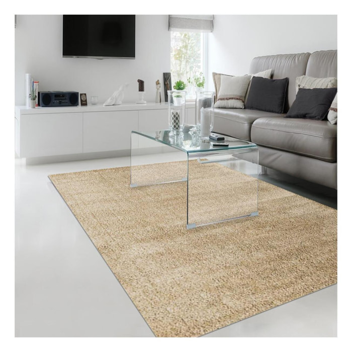 Tapis longs poils shaggy tissé motif uni NADI