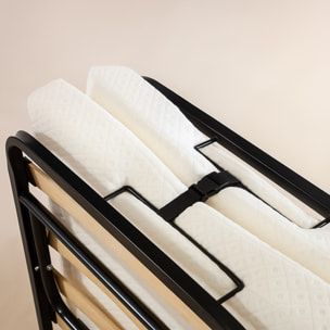 Lit d’appoint pliant à roulettes avec matelas