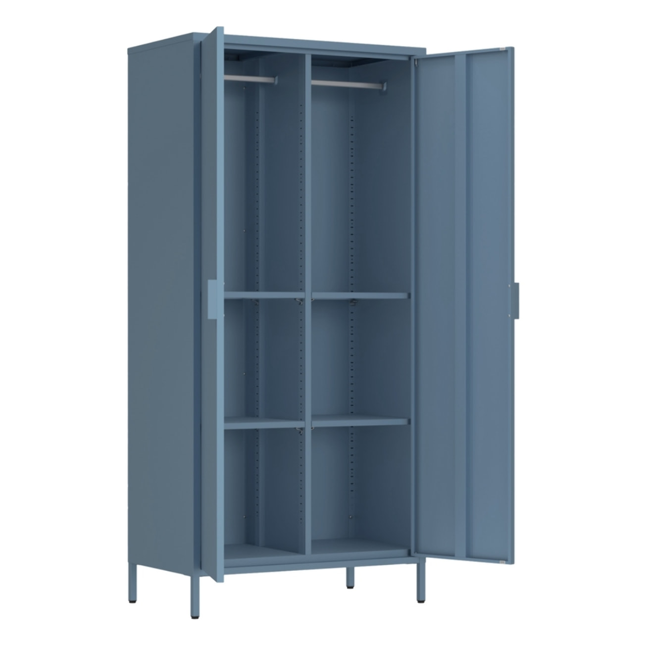 Armadio in metallo 2 ante 80x40x170h cm blu - Pop