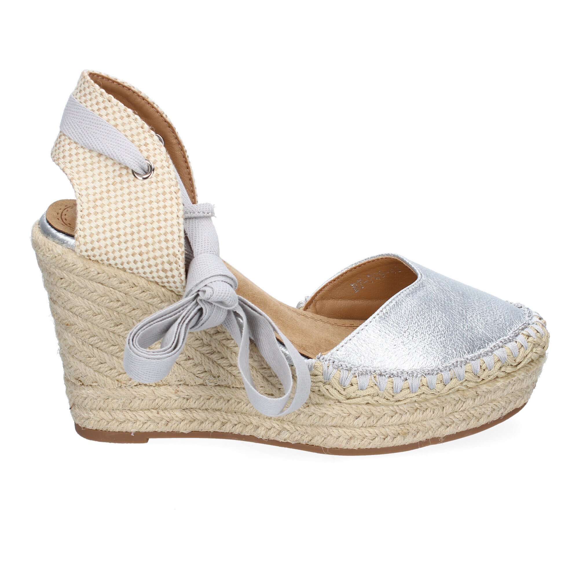 Sandalia de Mujer con Cuña de Yute, Comodas y Elegantes, Diseño Moderno con Cintas