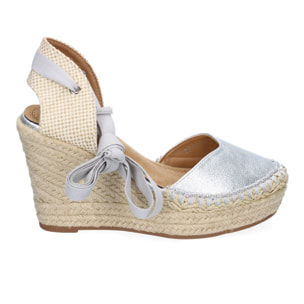 Sandalia de Mujer con Cuña de Yute, Comodas y Elegantes, Diseño Moderno con Cintas