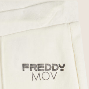 Pantaloni Slim Fit in French Terry con fondo Flare