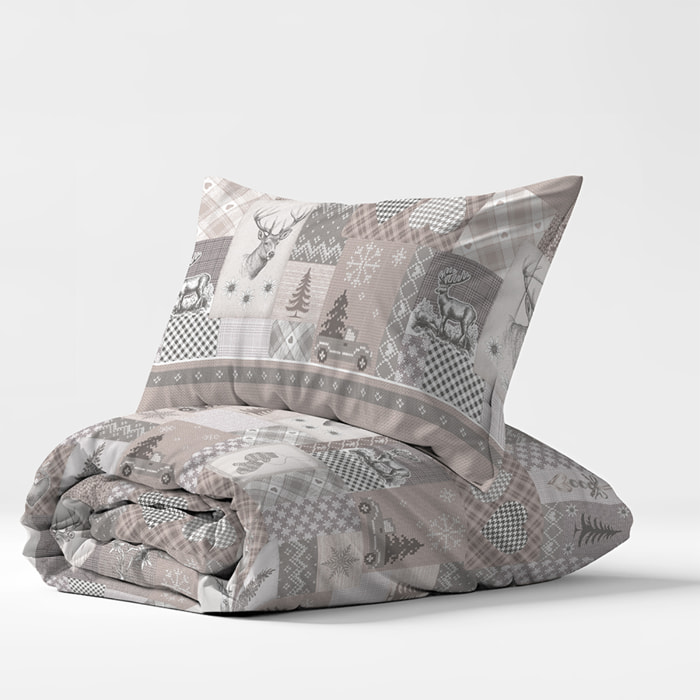 Parure copripiumino alpi beige