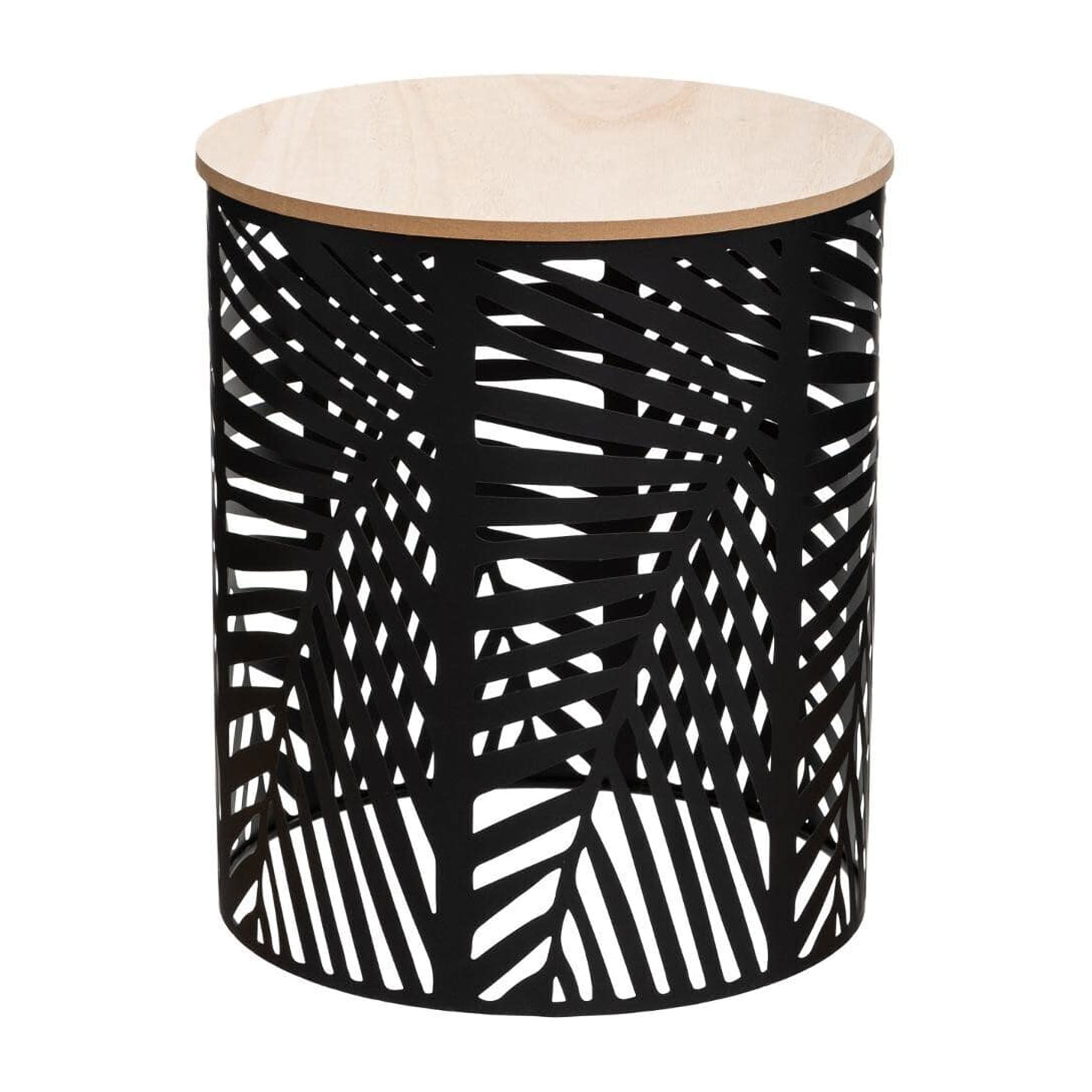 Conjunto de 2 mesas de centro color negro/ s: l. 35 x l. 35 x a. 40 cm / m: l. 39 x l. 39 x a. 45 cm