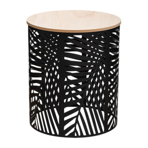 Conjunto de 2 mesas de centro color negro/ s: l. 35 x l. 35 x a. 40 cm / m: l. 39 x l. 39 x a. 45 cm