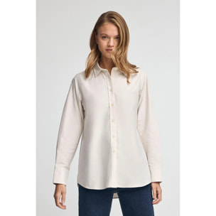 Camisa beige de corte relajado con logo Polo Club