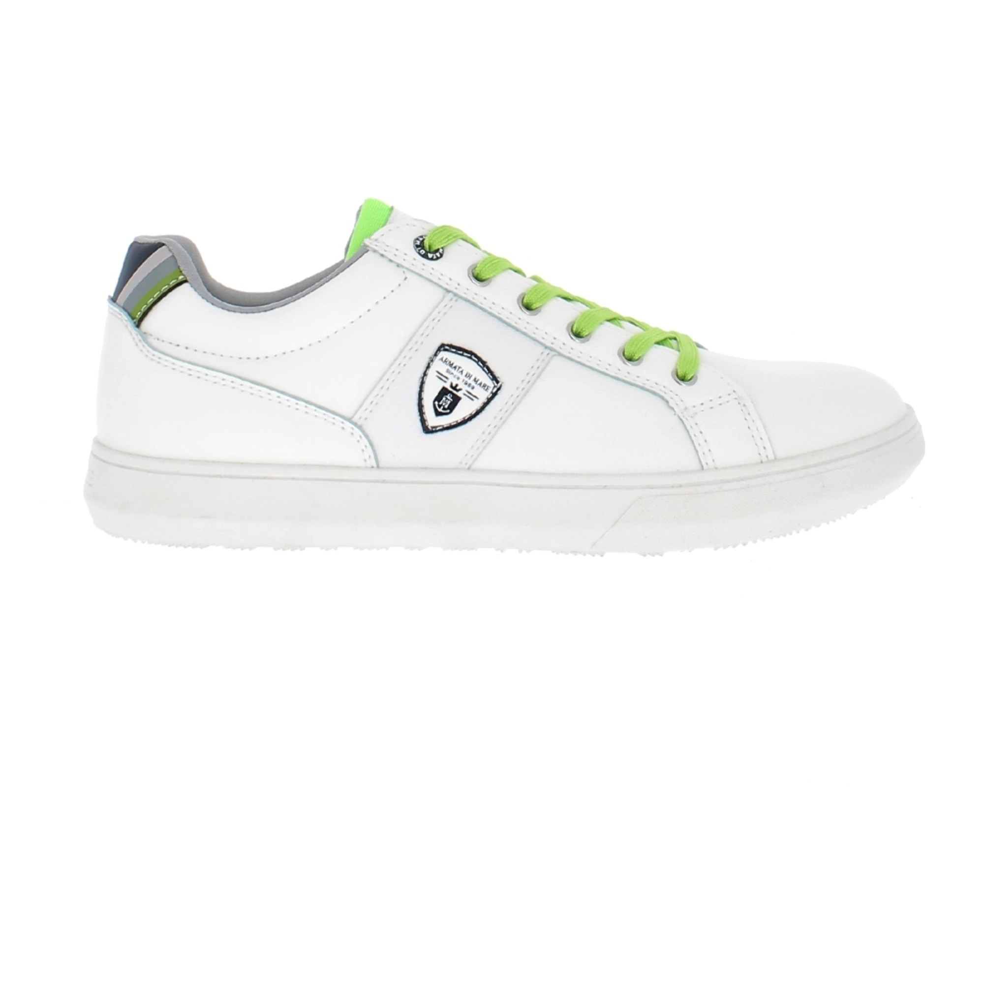 Armata di Mare Scarpe Uomo Court Sneakers Casual con Soletta Rimovibile in Memory Foam AMU SS22M148 White Lt Green