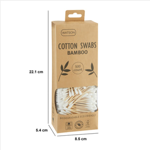 500 coton-tiges en bambou
