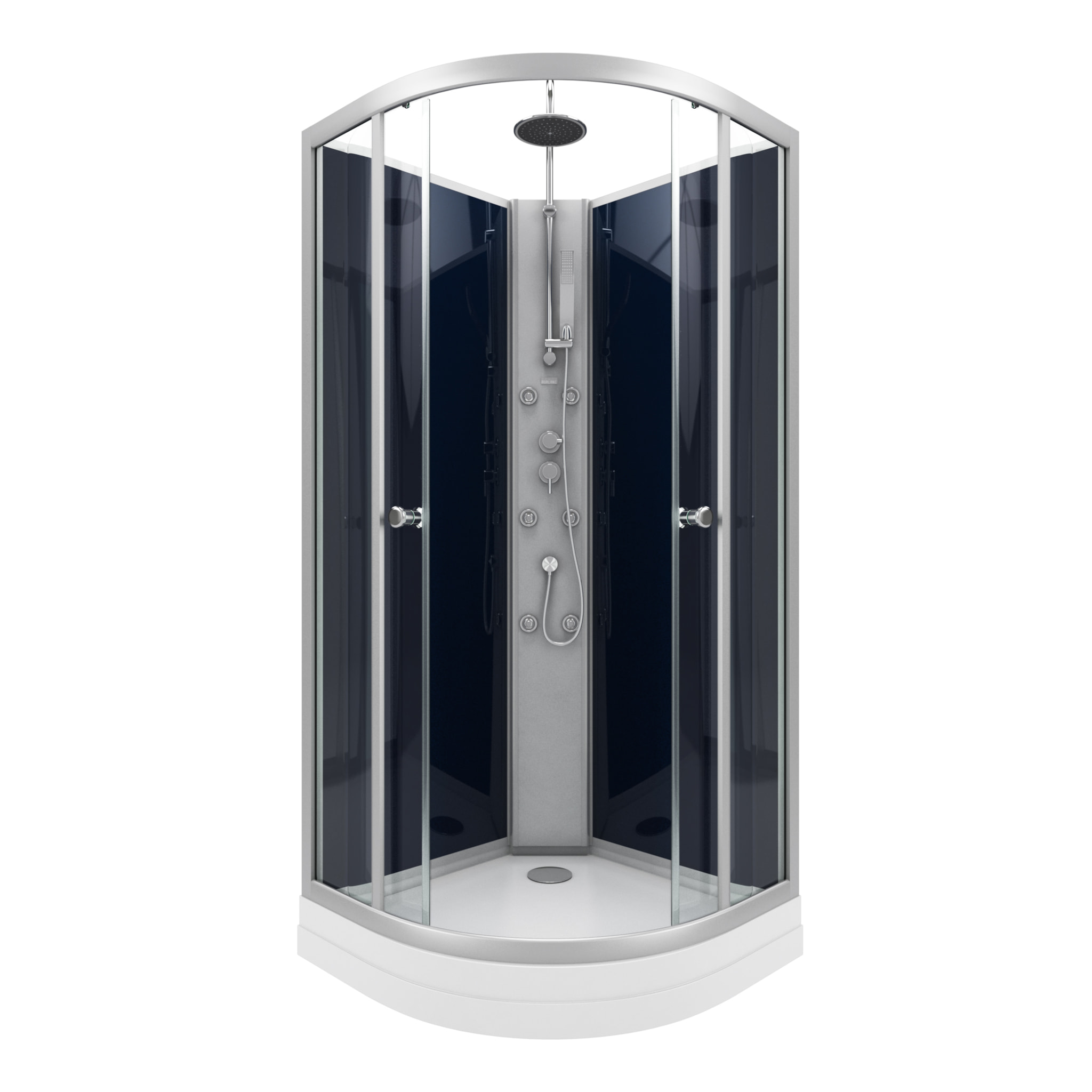 Cabine de douche 1/4 de cercle - 85x85x225cm - NIGHTY