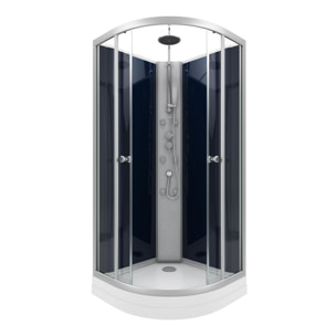 Cabine de douche 1/4 de cercle - 85x85x225cm - NIGHTY