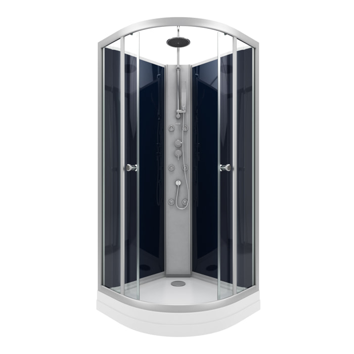 Cabine de douche 1/4 de cercle - 85x85x225cm - NIGHTY