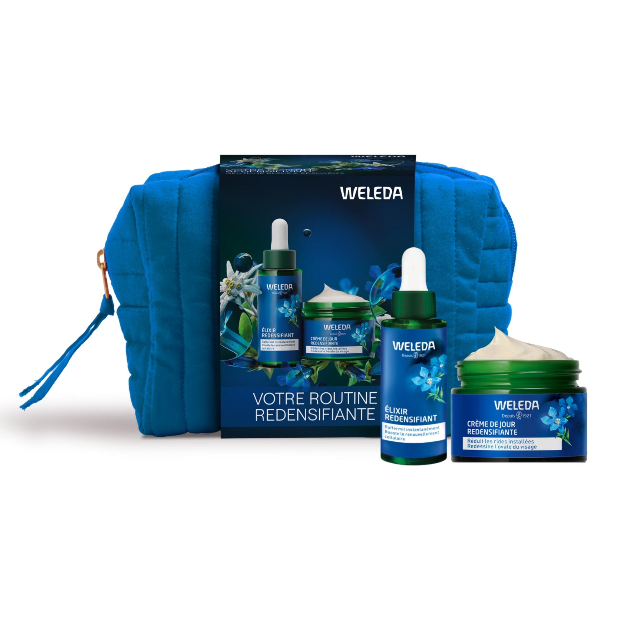 WELEDA - TROUSSE VISAGE GENTIANE BLEUE : Crème de Jour + Elixir - 40+30ml