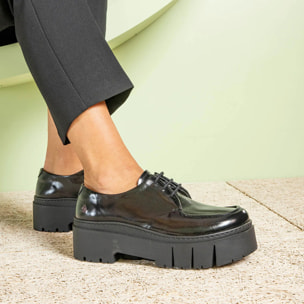 Zapatos 1764 NAPPA SHINNY BLACK / LEEDS color Black