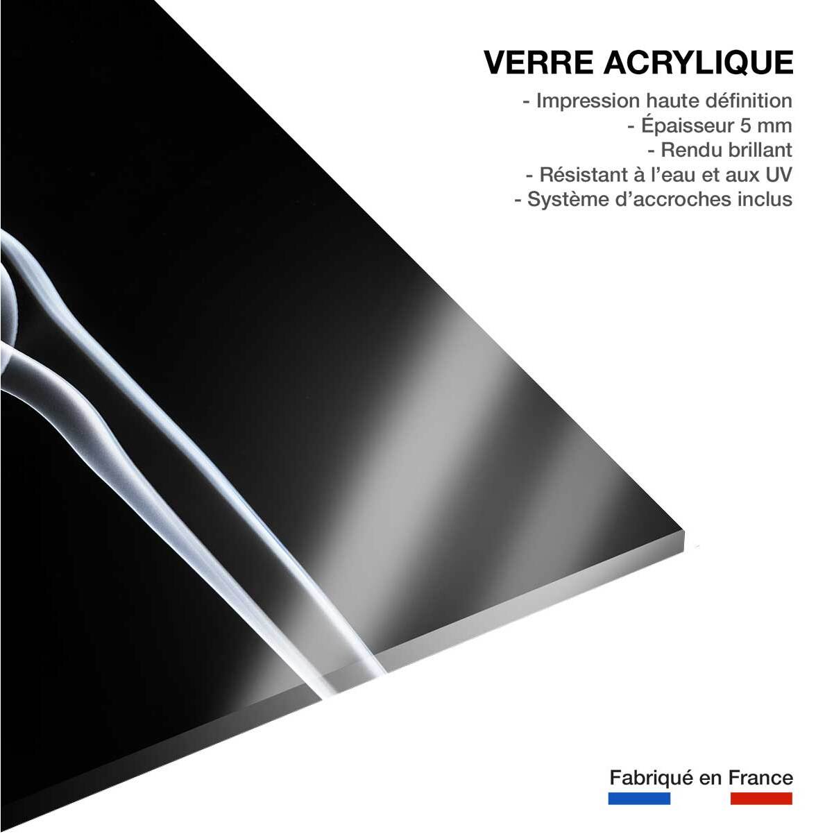 Tableau  white smoke sensual Tableau plexiglas