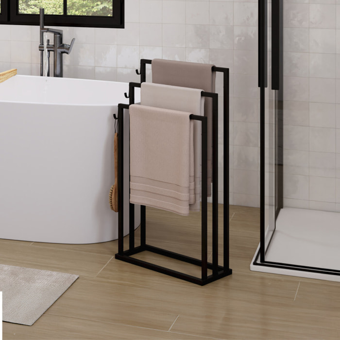 Porte-serviettes 3 niveaux en métal