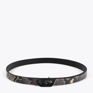 Pacco di Cinture Reversibili Animalier con Fibbia Intercambiabile