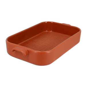 Plat à four grille en grès terracotta OCTAVE