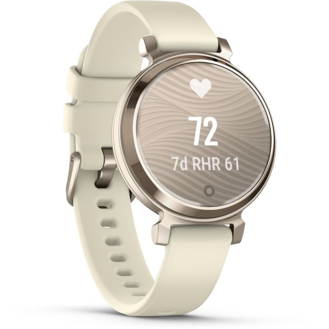 Tracker d'activité GARMIN Lily 2 Cream Gold bracelet blanc coco