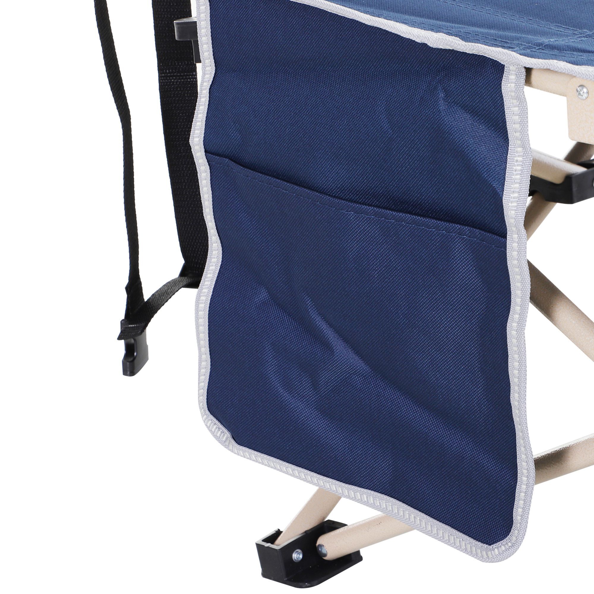 Lit de camp camping pliable 190 x 68 x 52 cm max. 150 Kg sac transport inclus acier oxford bleu