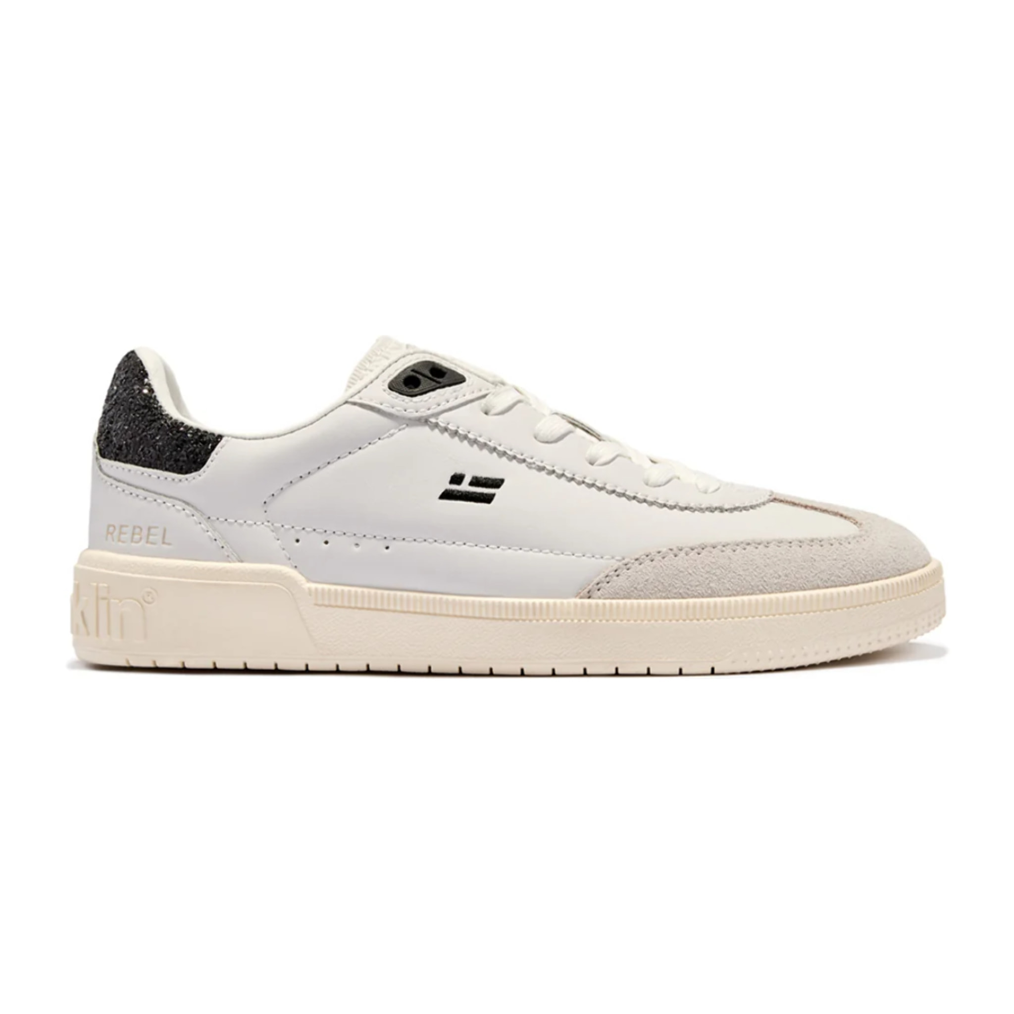 Zapatillas de Mujer Modelo Rebel Basic Blanco con Detalles Brillantes