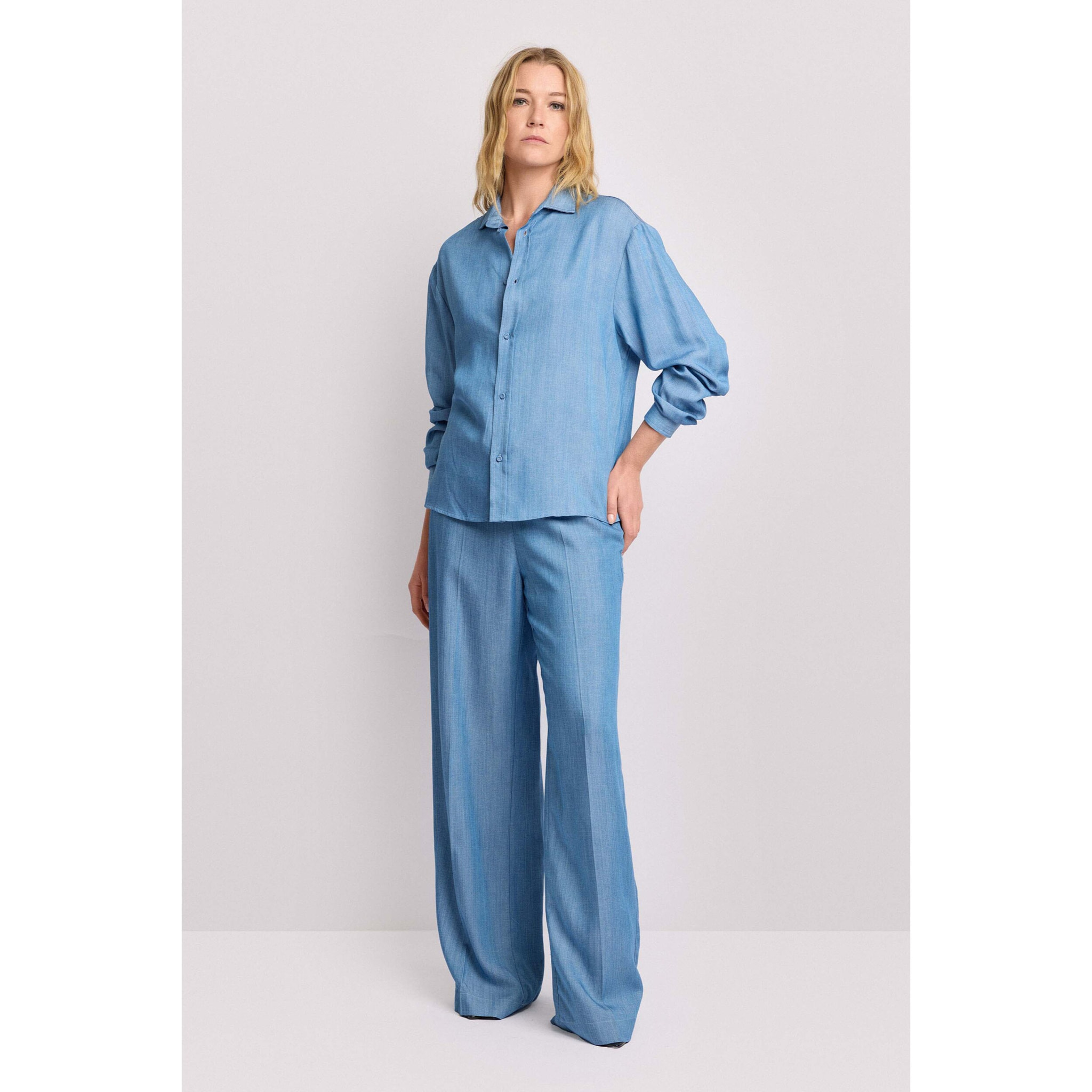Kocca - Camicia con colletto a punta Donna, Tinta unita, Colletto di camicia