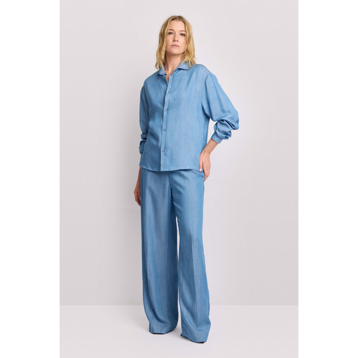 Kocca - Camicia con colletto a punta Donna, Tinta unita, Colletto di camicia