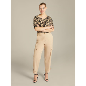 Elena Mirò - Pantalones cargo - Beige