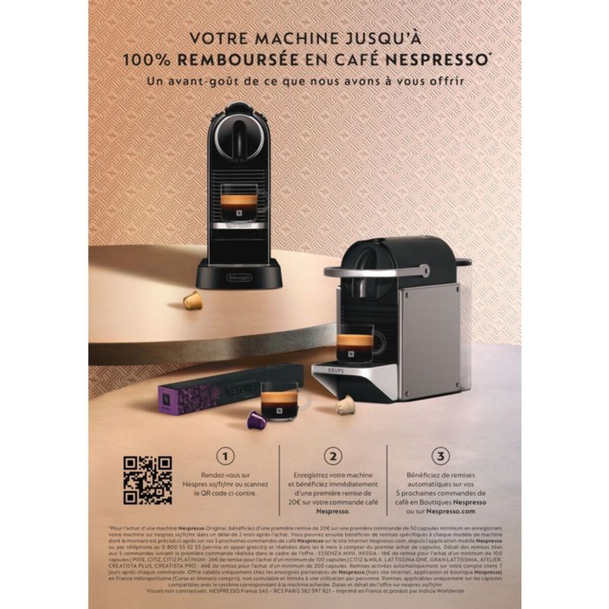 Nespresso DELONGHI EN80.CW NESPRESSO Inissia Vanille Crème