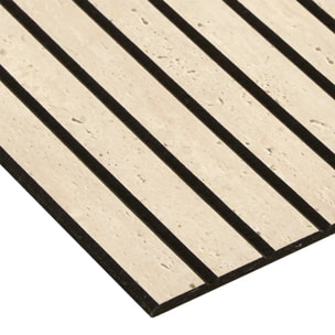 Lot de 2 stickers muraux effet travertin Ribo 30x30cm