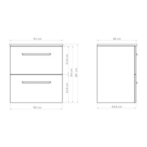 Conjunto de baño Melody, Alday, 60 cm, Verde Musgo