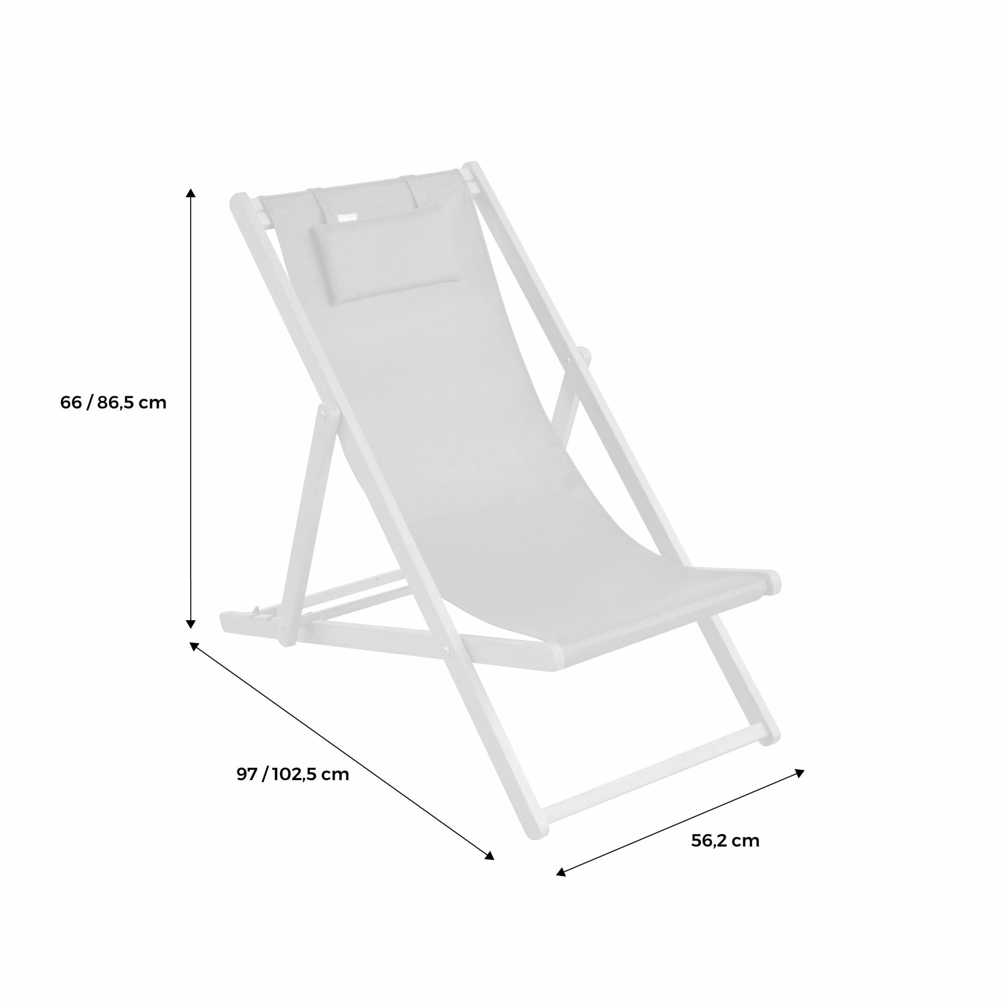 Chiliennes bois - Creus - 2 transats en bois d'Eucalyptus huilé avec coussin repose-tête terra cotta