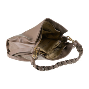 Borsa a spalla da donna Made in Italy - Modello Aurelia Elite - 100% pelle - 30.0 x 25.0 x 12.0 cm