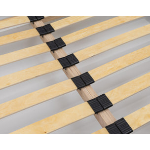 Noa - lit coffre - 140x200 cm - en velours - sommier inclus - Taupe