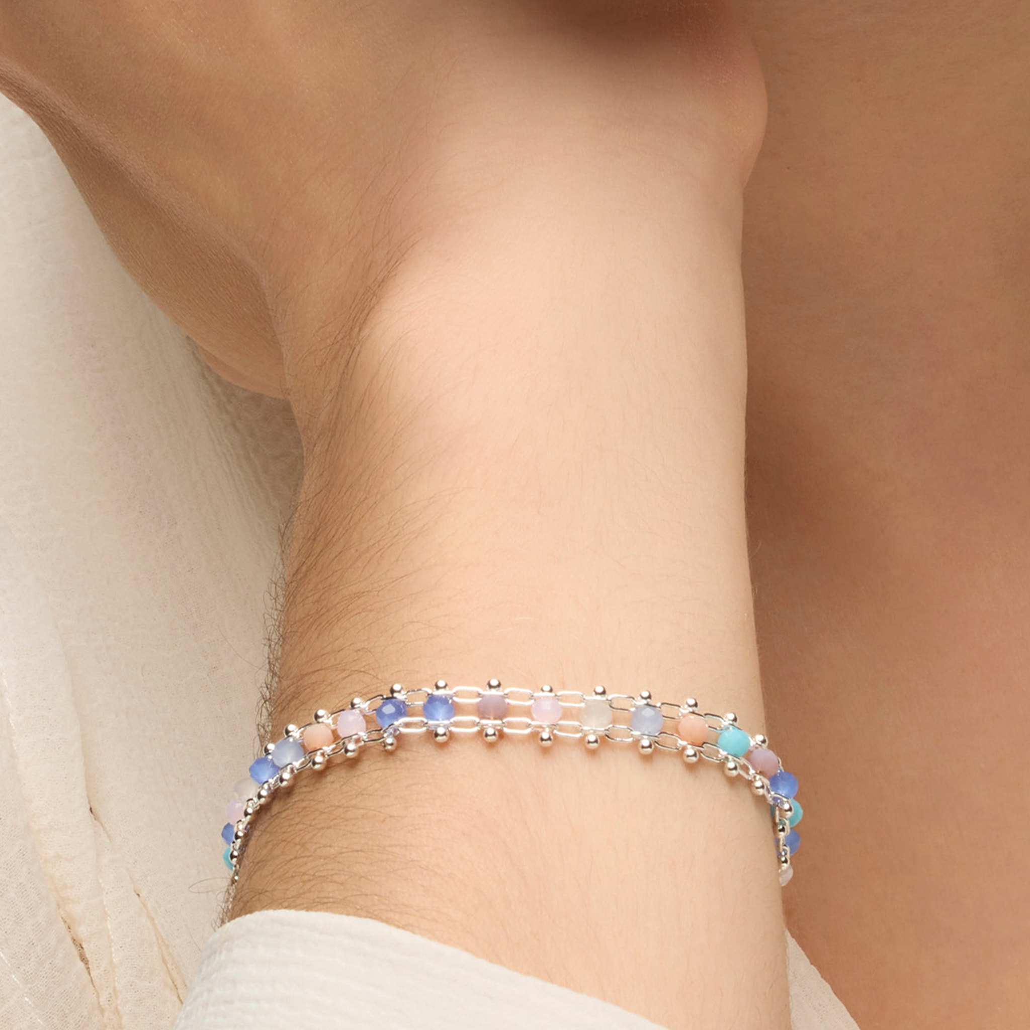 Pulsera Yub acabado rodio