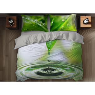 Copripiumino Stampa Digitale Disegno Green Zen Misura Letto Matrimoniale