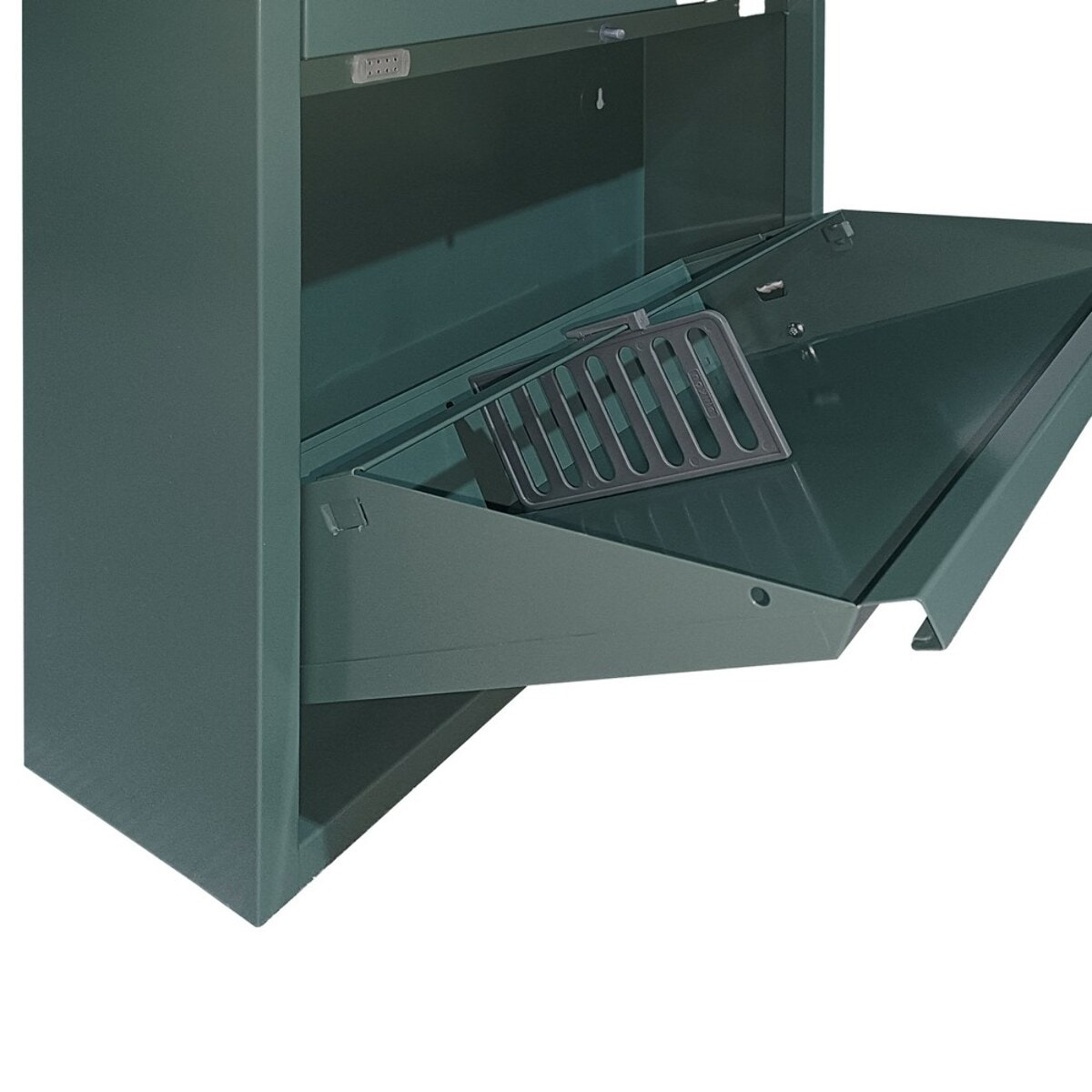 Scarpiera 3 ante salvaspazio in metallo verde - Emy