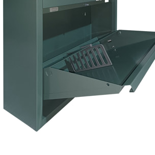 Scarpiera 3 ante salvaspazio in metallo verde - Emy