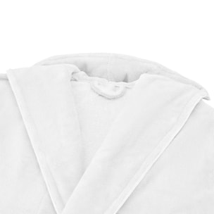 Peignoir coton mélangé 300 g/m² uni blanc Teddy blanc