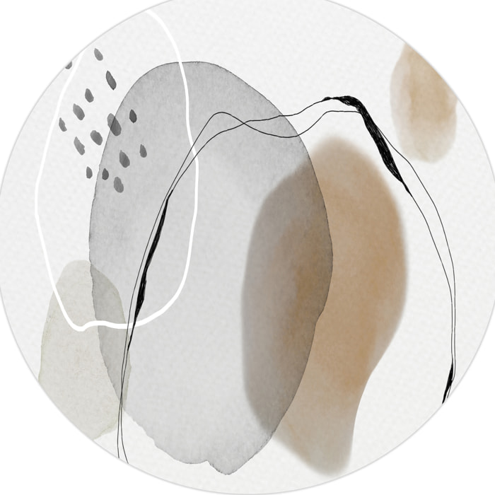 Alfombra de vinilo CERAMIKO, Nadia, diseño moderno [Diam] 180 cm