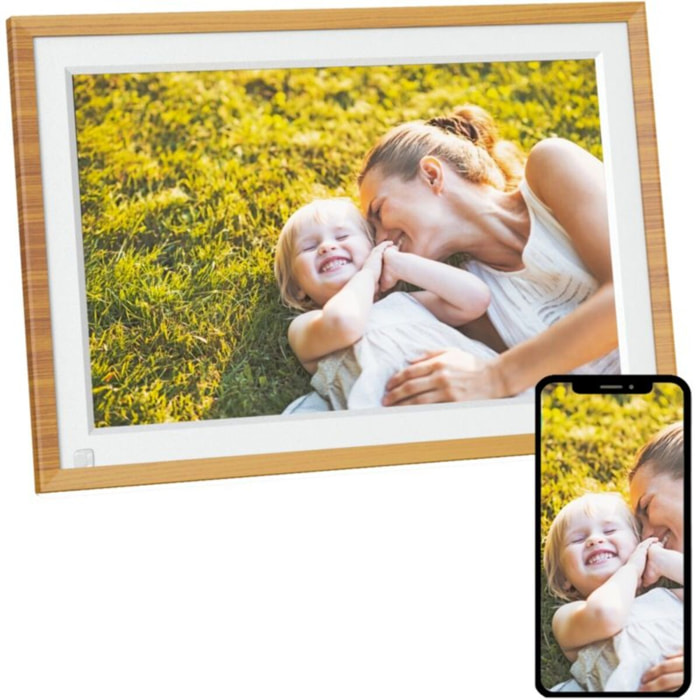 Cadre photo connecté AGFAPHOTO Realiview APF1000WIFI 10 Pouces Bois