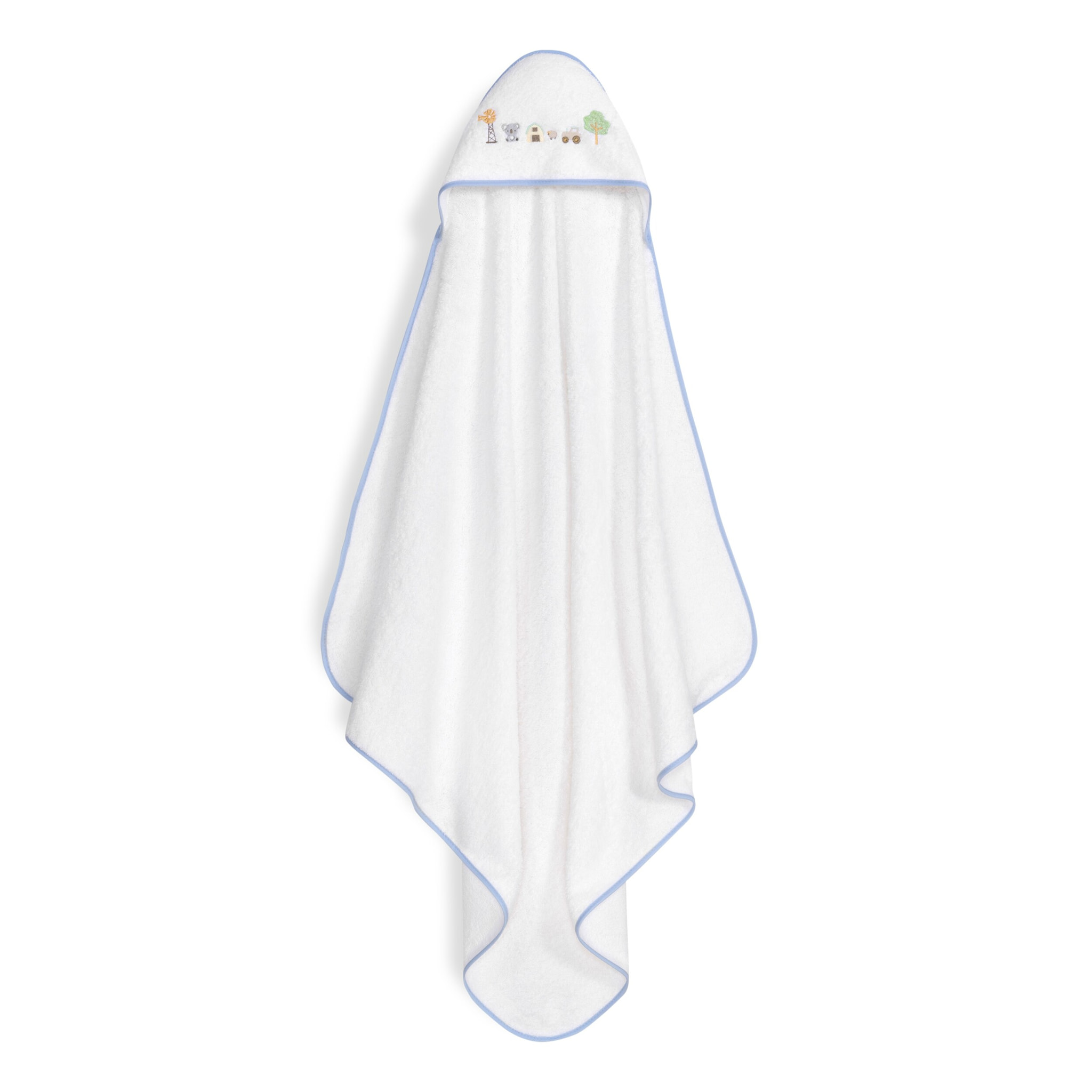 Capa Baño 1X1 Mod Granja Koala+ Gorro Bco/Azul