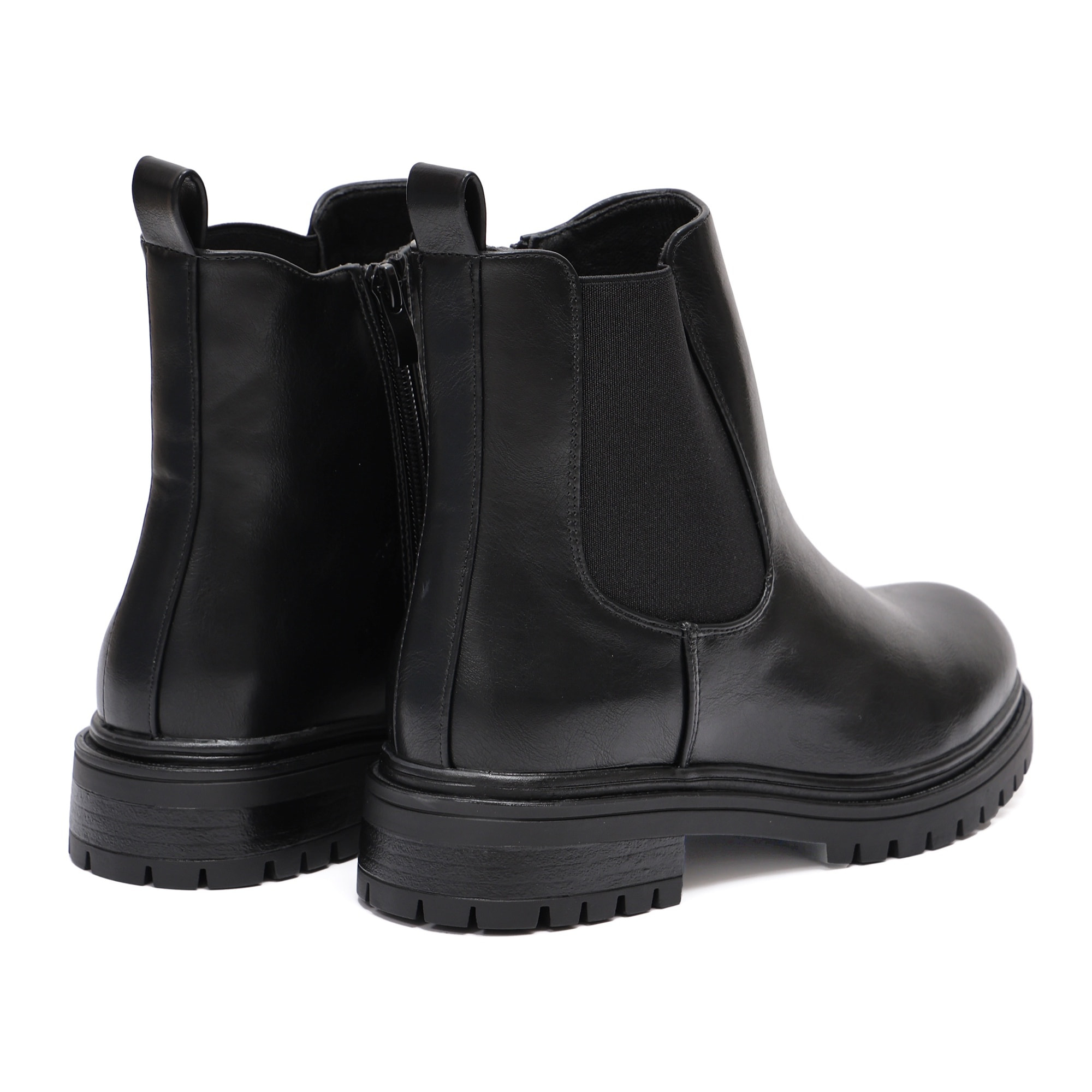 Stivaletto in simil pelle con fascia elastica