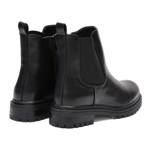 Stivaletto in simil pelle con fascia elastica