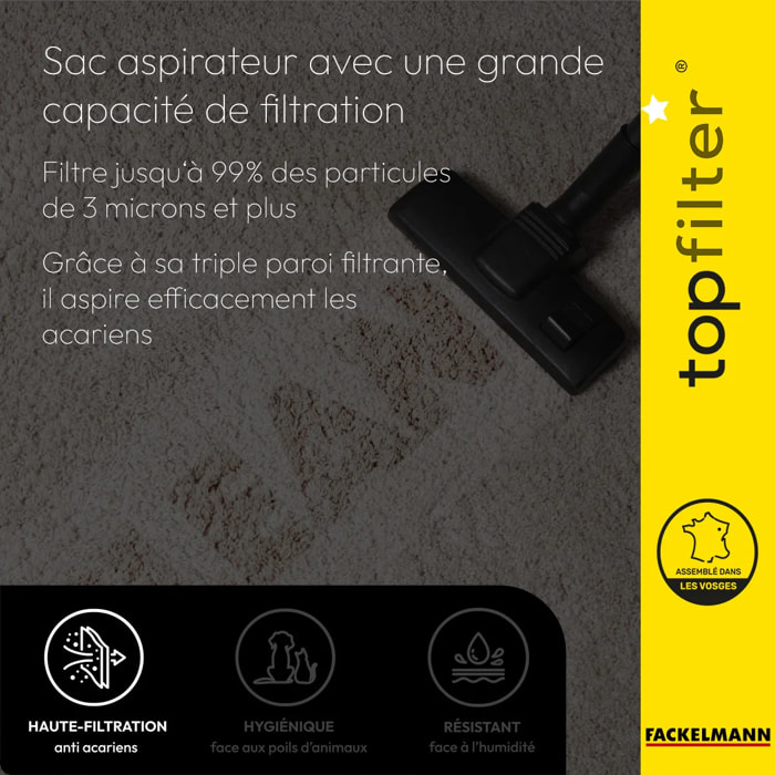 Lot de 2 sacs aspirateur Bluesky TopFilter Premium
