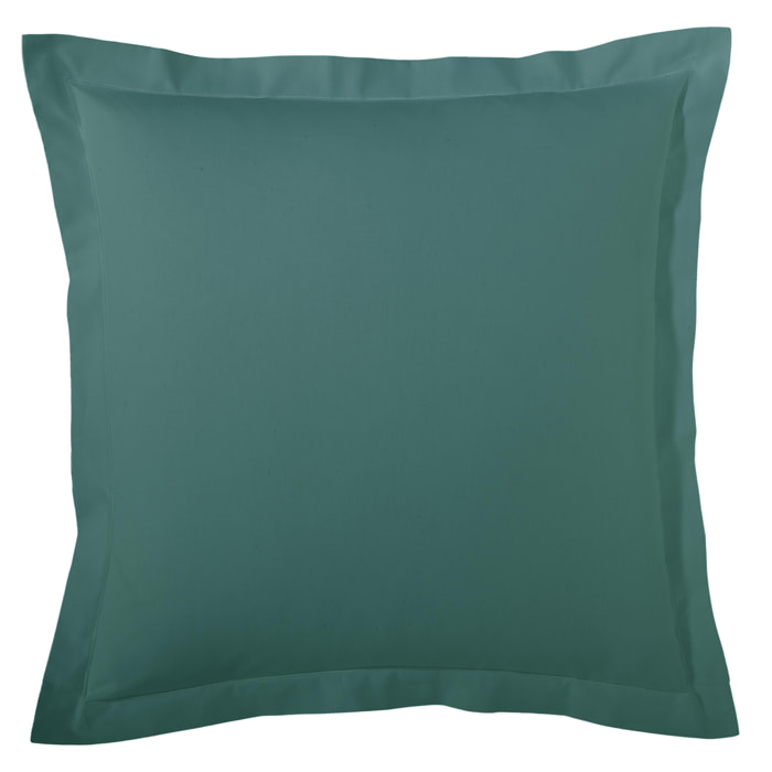 Taie d’oreiller percale de coton made in France - Vert emeraude