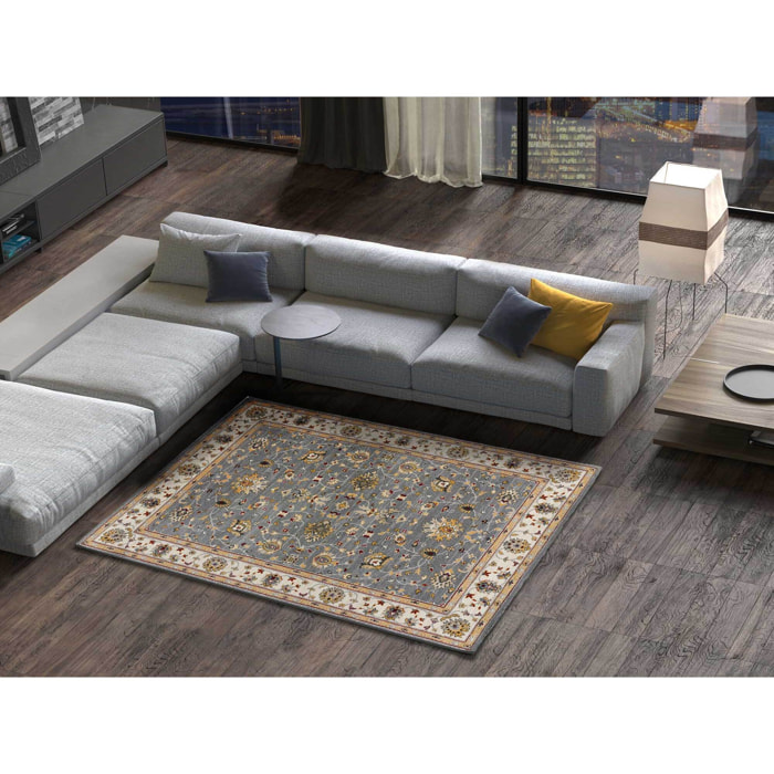 CLASSIC Alfombra vintage en diseÃ±o clÃ¡sico en tonos plata, varias medidas disponibles.